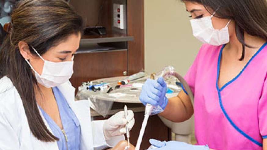 Doctor with assistant